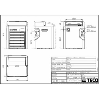 Teco TK 500 - Soğutucu ve Isıtıcı